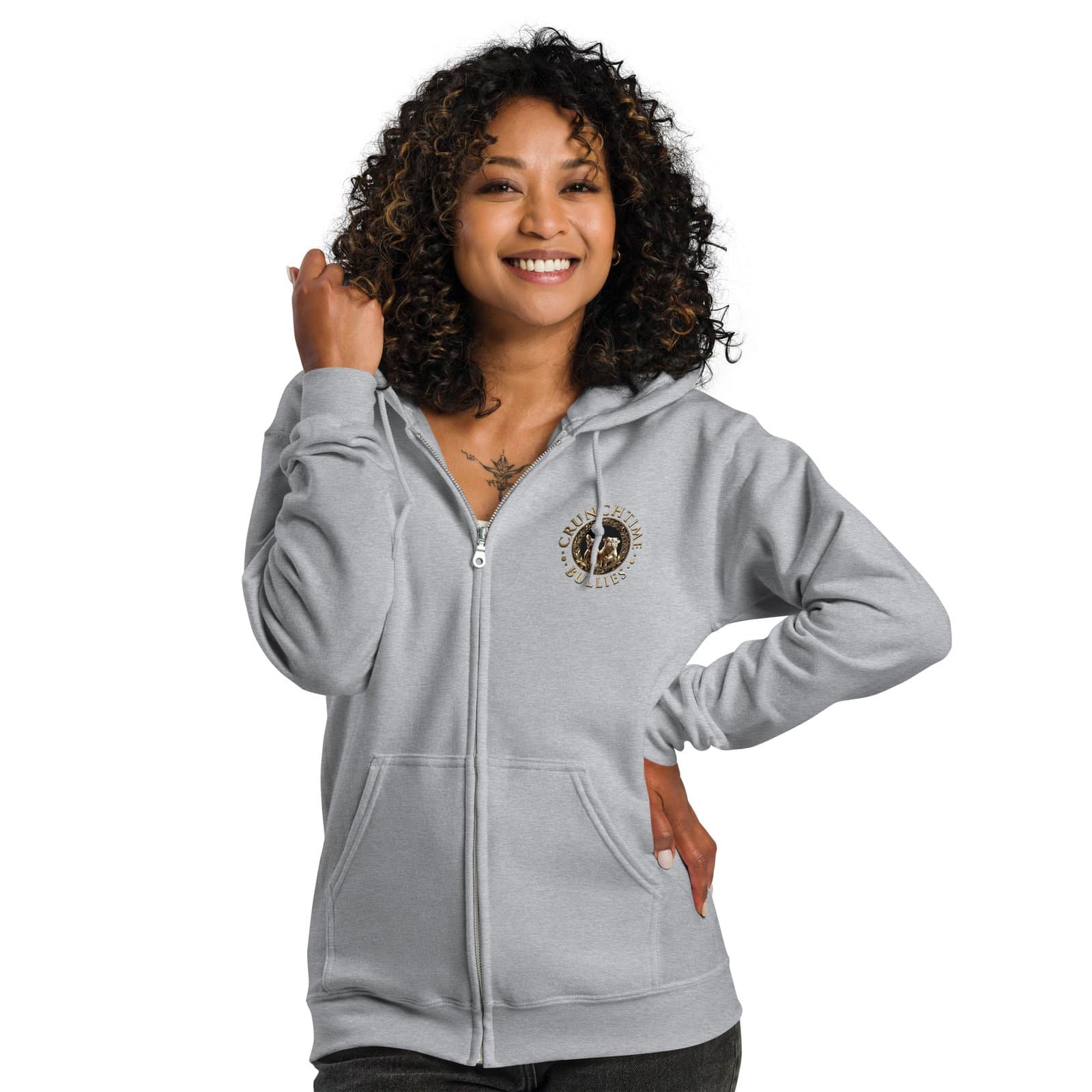 Unisex Heavy Blend Zip Hoodie - Sport Grey